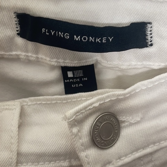 FLYING MONKEY distressed white jeans Size 27 - Picture 4 of 5